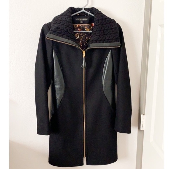Via Spiga Wool Blend Coat - Picture 1 of 12